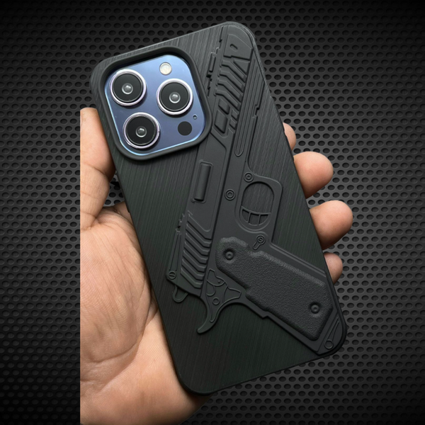Gun Design Silicone case for Apple iphone 14 Pro