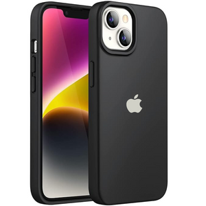 Black Original Silicone case for Apple iphone 15 Plus