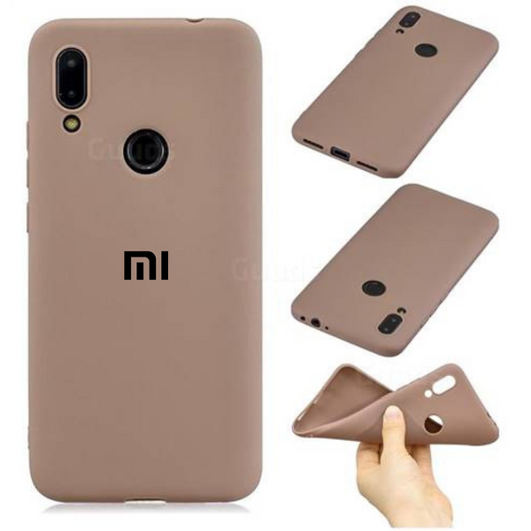 Brown Camera Original Silicone Case for Redmi Note 7 Pro