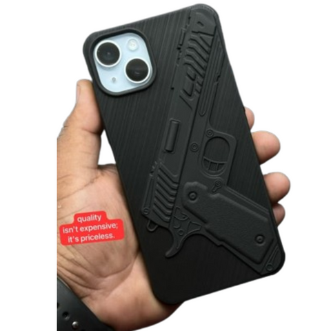 Gun Design Silicone case for Apple iphone 15 Plus