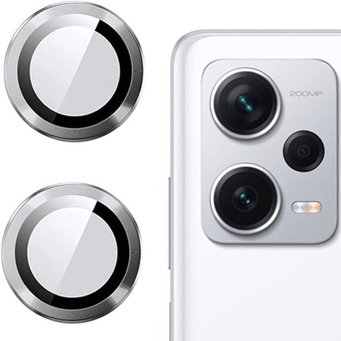 Silver Metallic camera ring lens guard for Redmi Note 12 pro