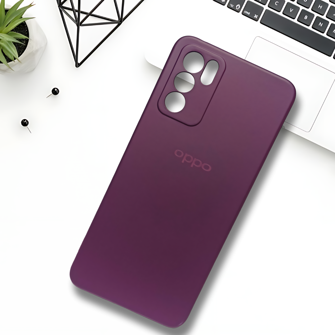 Dark Purple Camera Original Silicone case for Oppo Reno 6