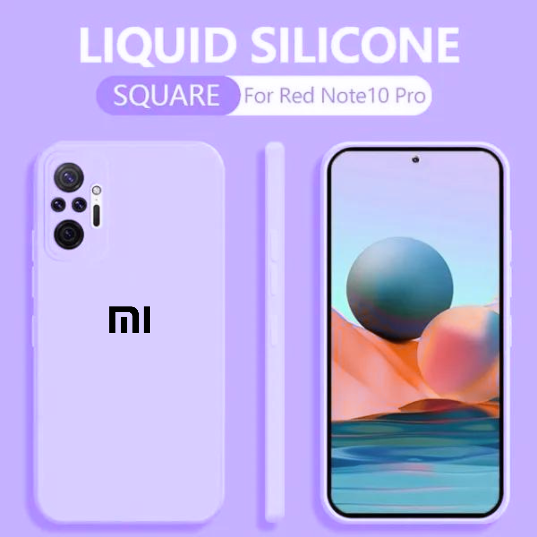 Purple Camera Original Silicone Case for Redmi Note 10 Pro