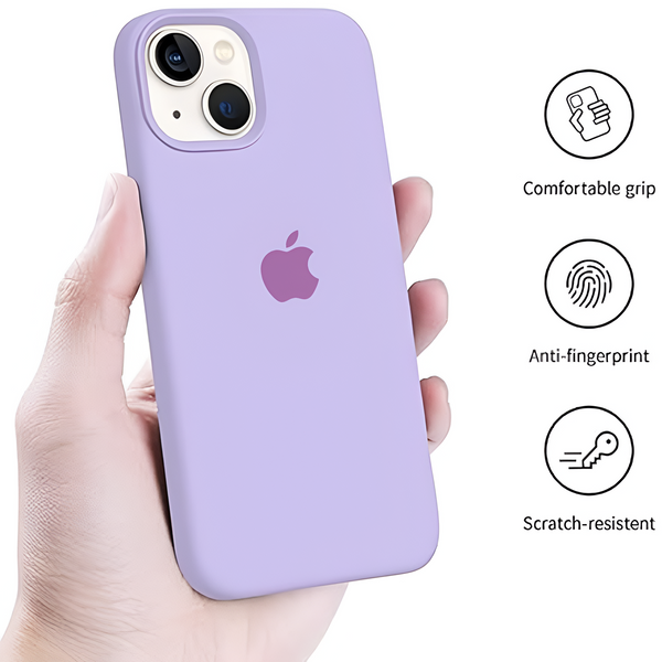 Purple Original Silicone case for Apple iphone 15 Plus