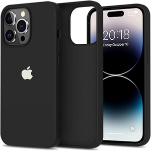 Black Original Silicone case for Apple iphone 15 Pro Max