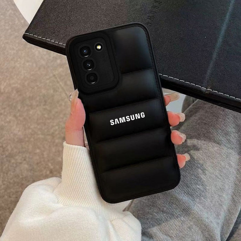 Black Puffon silicone case for Samsung S23