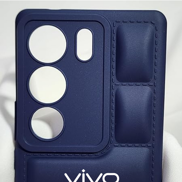 Dark Blue Puffon silicone case for Vivo V29 5G