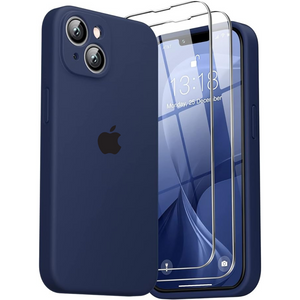 Dark Blue Original Camera Silicone case for Apple iphone 14 Plus