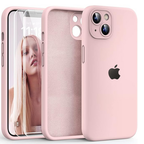 Pink Original Camera Silicone case for Apple iphone 14