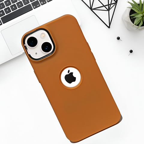 Spoov Brown Silicone Case for Apple iphone 14