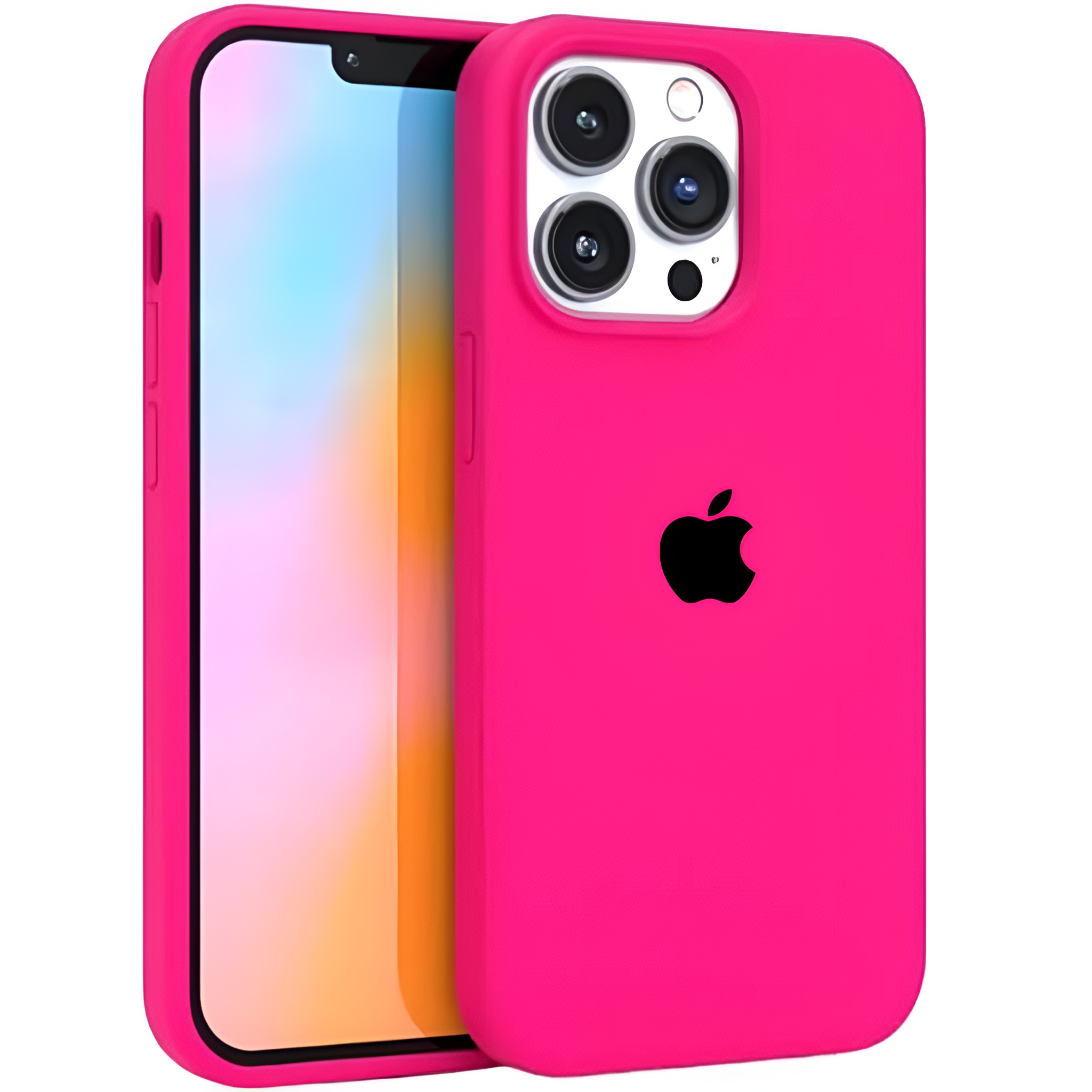 Hot Pink Original Silicone case for Apple iphone 14 Pro Max
