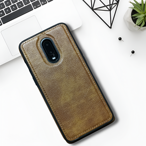 Puloka Brown Leather Case for Oneplus 7
