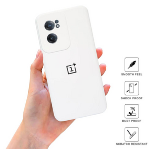 White Original Camera Safe Silicone case for Oneplus Nord CE 2