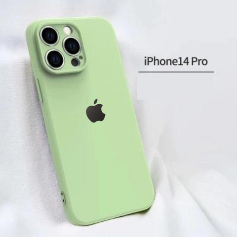 LIght Green Original Camera Silicone Case for Apple Iphone 14 pro Max