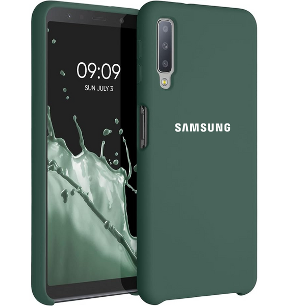 Dark Green Original Silicone Case for Samsung A7 2018