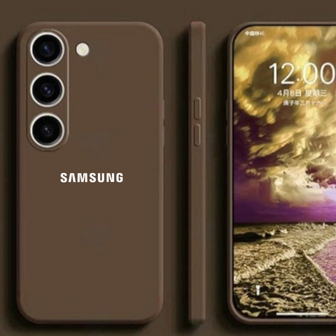 Brown Camera Original Silicone case for Samsung S23 5G