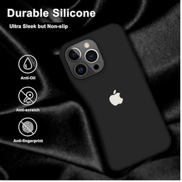 Black Original Silicone case for Apple iphone 12 Pro Max
