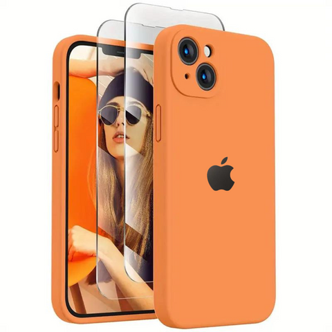 Orange Original Camera Silicone case for Apple iphone 13