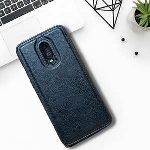 Puloka Black Leather Case for Oneplus 7