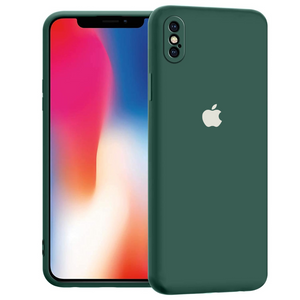 Dark Green Original Camera Safe Silicone Case for Apple Iphone X/xs