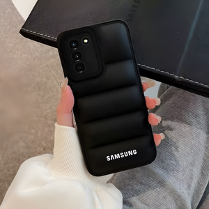 Black Puffon silicone case for Samsung S21 FE