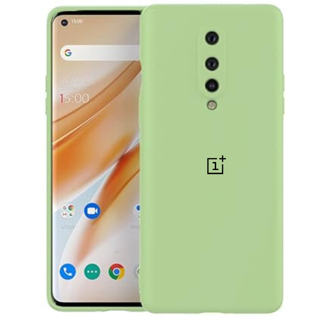 Light Green Original Camera Silicone case for Oneplus 8