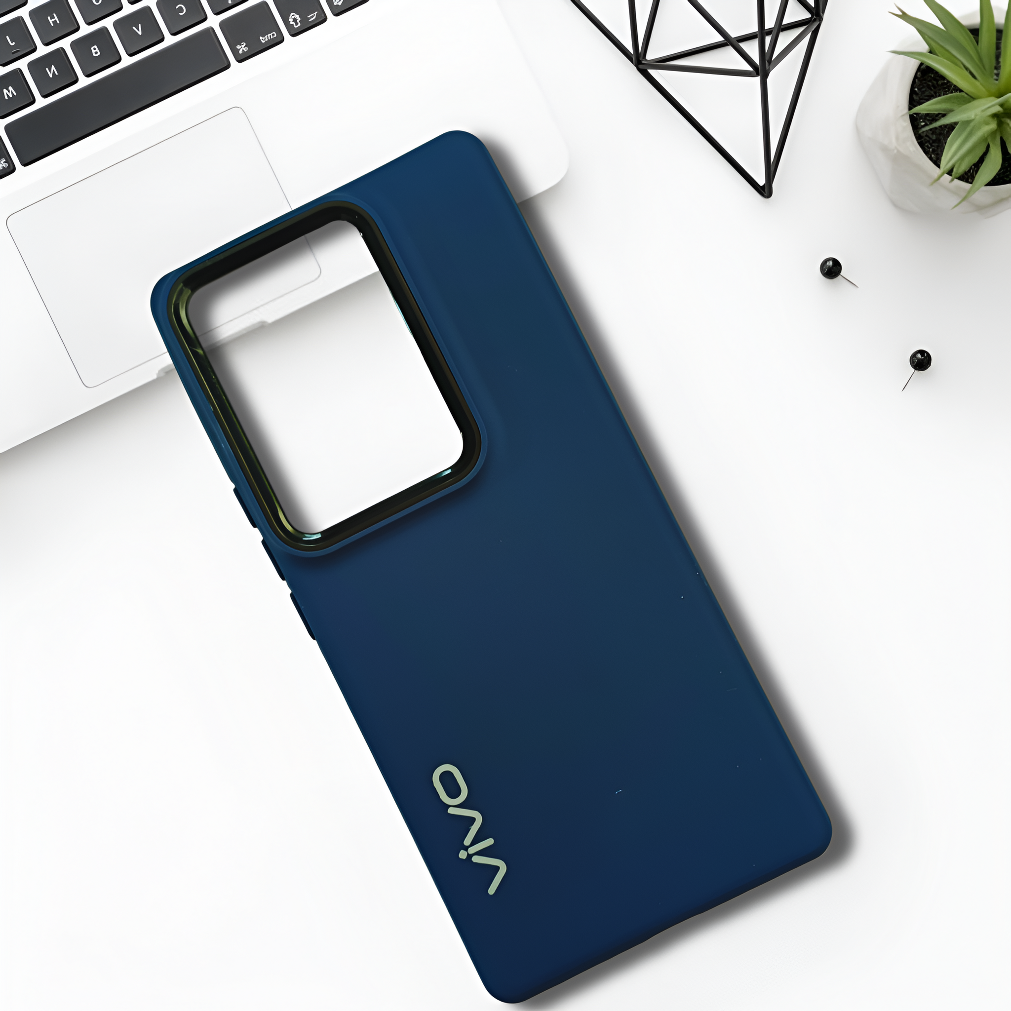 Spoov Dark Blue Silicone Case for Vivo V27 Pro