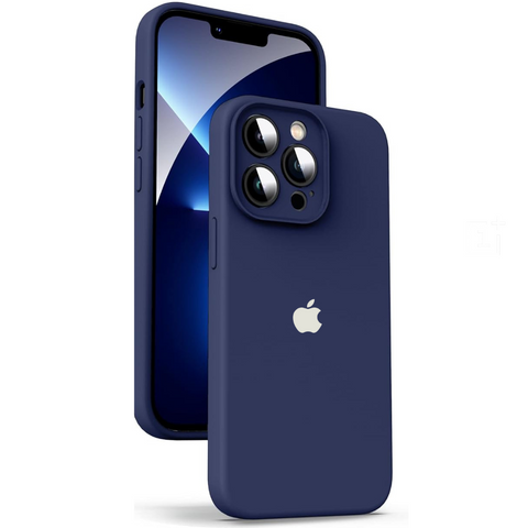 Dark Blue Camera Original Silicone case for Apple iphone 15 Pro