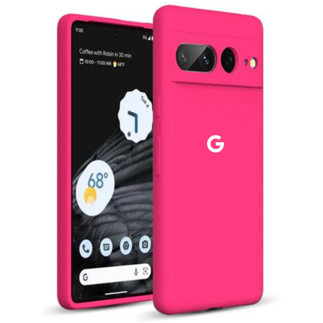 Dark Pink Camera Original Silicone case for Google Pixel 7 Pro