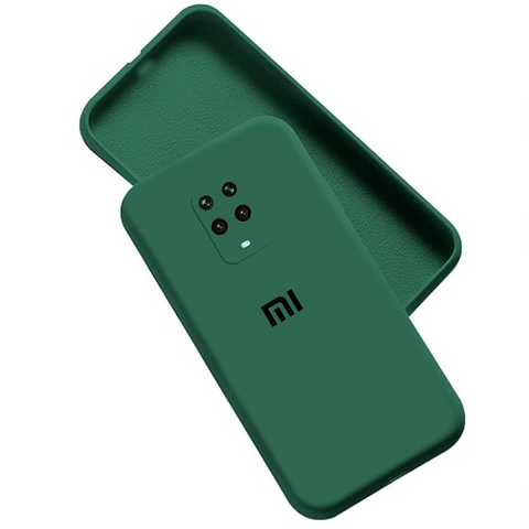 Dark Green camera Original Silicone Case for Redmi Note 9 Pro