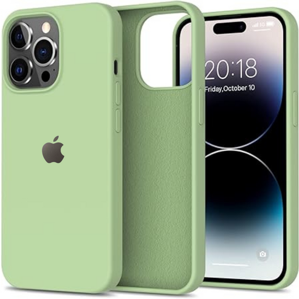 Light Green Original Silicone case for Apple iphone 14 Pro Max