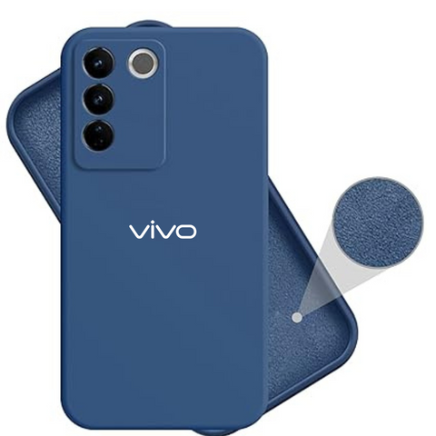 Blue Camera Original Silicone case for Vivo V27 Pro