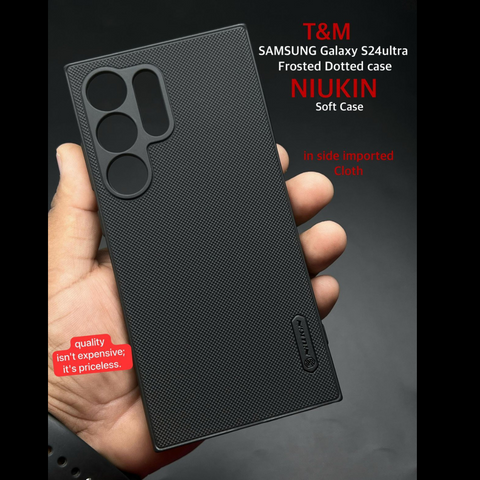 Black Niukin Silicone Case for Samsung S24 Ultra