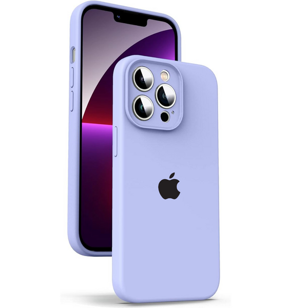 Purple Original Camera Safe Silicone case for Apple iphone 13 Pro Max