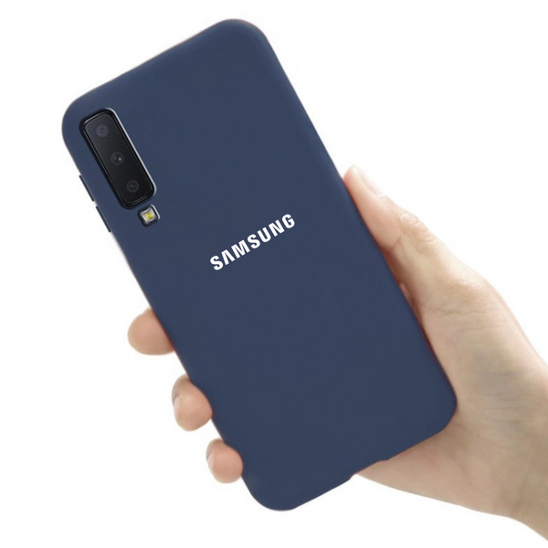 Dark Blue Original Silicone Case for Samsung A7 2018