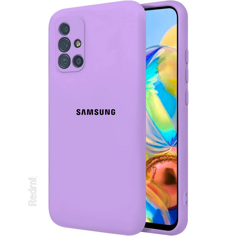 Purple Camera Original Silicone Case for Samsung A71