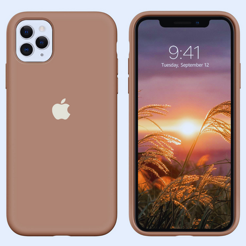 Light Brown Original Silicone case for Apple iPhone 11 Pro