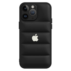 Black Puffon silicone case for Apple iPhone 15 Pro
