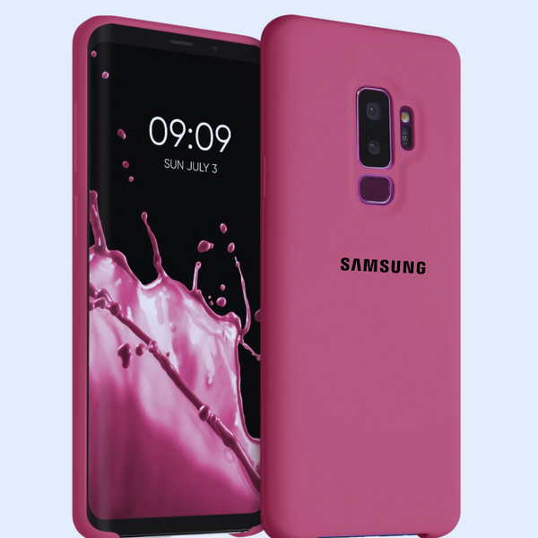 Dark Pink Camera Original Silicone case for Samsung S9 Plus