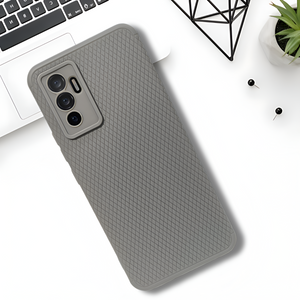 Grey Line Wave Silicone Case for Vivo V23E