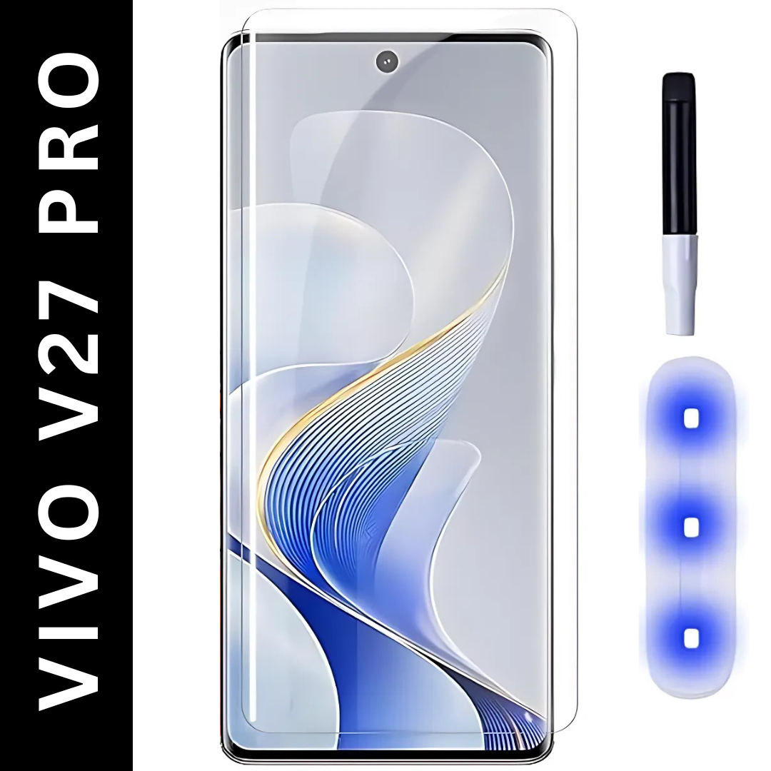 Premium UV Tempered Glass Screen Protector For Vivo V27 Pro