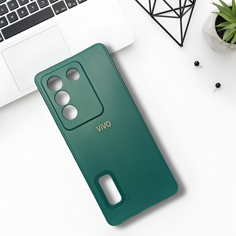 Dark Green Candy Logo Cut  Silicone Case for Vivo V27
