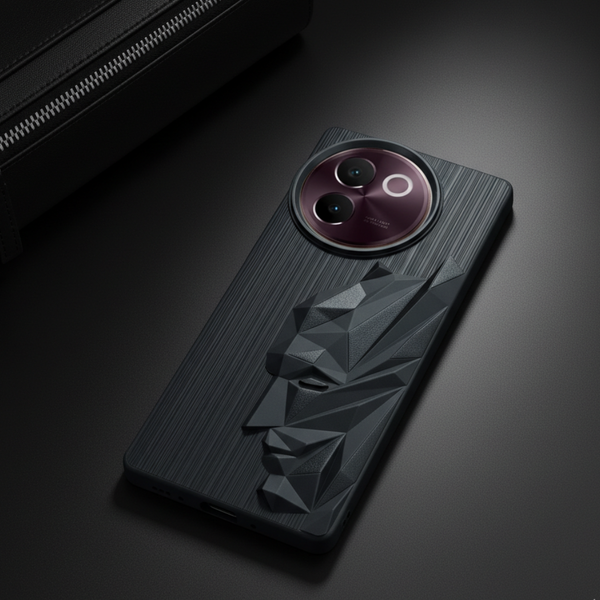 Superhero Engraved logo silicon Case for Vivo V30e