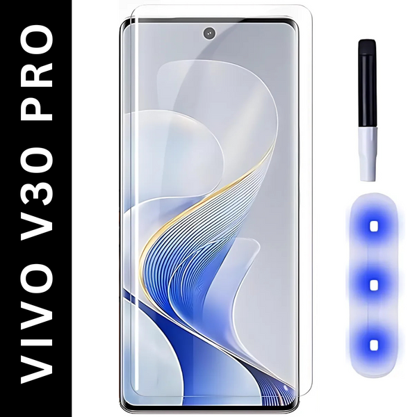 Premium UV Tempered Glass Screen Protector For Vivo V30 Pro