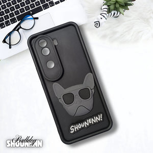 Black SHOUNENN BULLDOG Silicone case for Vivo V40E