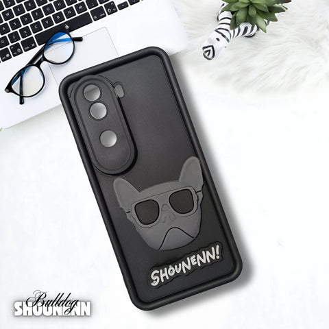 Black SHOUNENN BULLDOG Silicone case for Vivo V40E