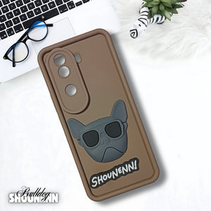Brown SHOUNENN BULLDOG Silicone case for Vivo V40E