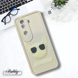 Cream SHOUNENN BULLDOG Silicone case for Vivo V40E