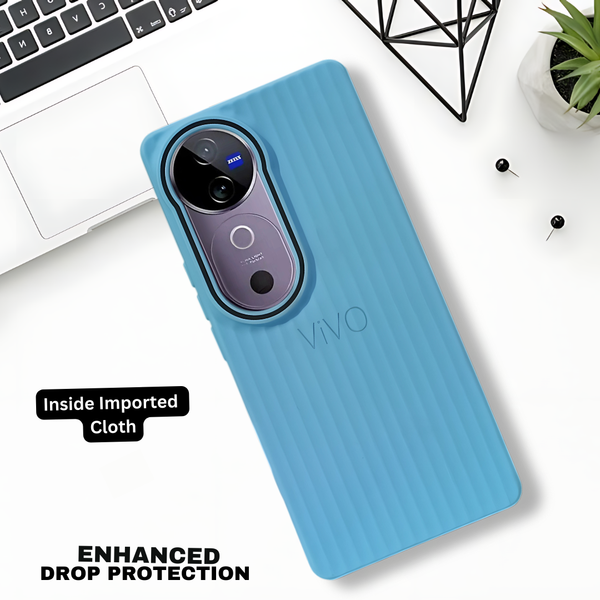Sky Blue SleekLine Silicone Case for Vivo V40 Pro