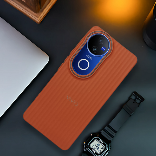 Brown SleekLine Silicone Case for Vivo V50